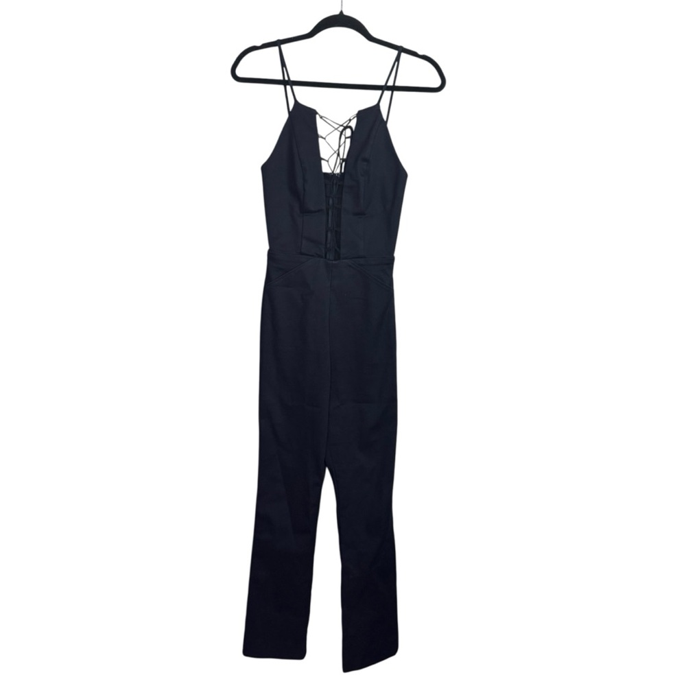 Reformation Black Lace-Up Jumpsuit - Picture 3 of 12